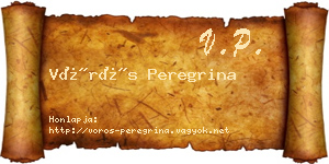 Vörös Peregrina névjegykártya
